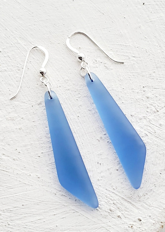 Cultured Sea Glass Paddle Earrings