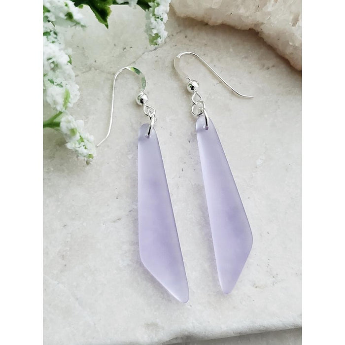 Cultured Sea Glass Paddle Earrings