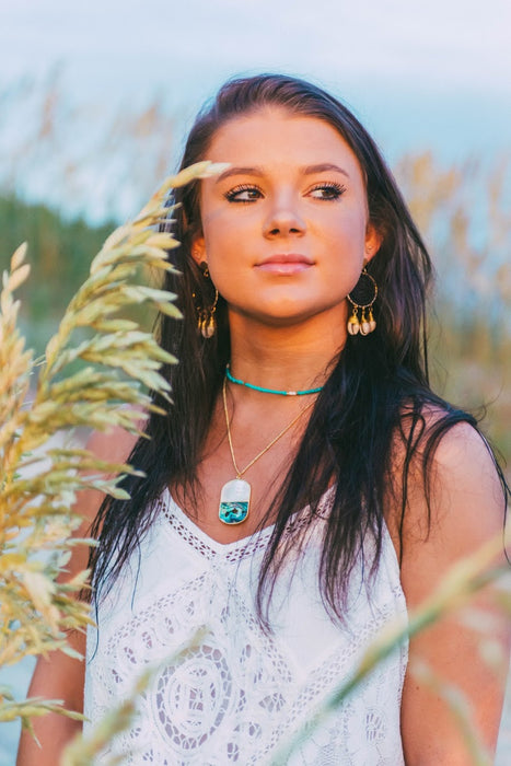 Cowrie Shell Beaded Choker
